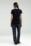 Arnetta Women's Navy Pajama Set Comfort Loungewear