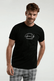 Arnetta Men's Loungewear Shorts Set Cozy Black 2-Piece