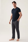 Arnetta AR3011 Men's Plus Size Pajama Set in Navy Blue
