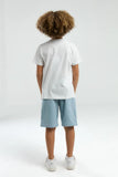 Arnetta Boys Bermuda Pyjama Set Soft White Loungewear