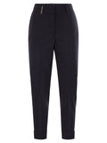 Peserico Women Virgin Wool Blend Trousers With Jewellery