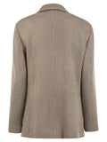 Brunello Cucinelli Women Sparkling English Rib Cotton And Viscose Knitted Jacket With Monili