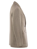 Brunello Cucinelli Women Sparkling English Rib Cotton And Viscose Knitted Jacket With Monili