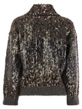 Brunello Cucinelli Women Dazzling Dégradé Embroidery Mohair And Wool Cardigan