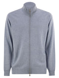 Brunello Cucinelli Men High-Necked Cashmere Cardigan With Zip