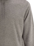 Brunello Cucinelli Men High-Necked Cashmere Sweater With Zip Opening