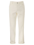 Brunello Cucinelli Men Five-Pocket Traditional Fit Trousers In Light Comfort-Dyed Denim
