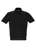 Brunello Cucinelli Men Lightweight Cotton Knit Polo Shirt