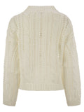 Brunello Cucinelli Women Cable & Mesh Jute And Cotton Jersey