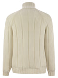 Brunello Cucinelli Men Cashmere Knit Down Jacket With Zip