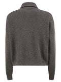 Brunello Cucinelli Women Cotton And Viscose Rib Knit High Collar