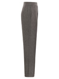 Brunello Cucinelli Women English Rib Cotton And Viscose Pants