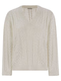 Brunello Cucinelli Women Dazzling Double Cable Cotton Jersey