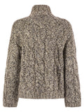 Brunello Cucinelli Women Soft Wool, Cashmere And Mohair Turtleneck Sweater With Braided Design