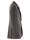 Brunello Cucinelli Men Cashmere Jersey Blazer With Patch Pockets