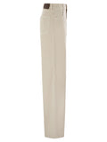 Fay Women 5-Pocket Trousers In Stretch Cotton Drill