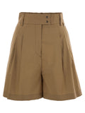 Herno Women Stretch Cotton Bermuda Shorts