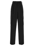 Herno Women Soft Wool Cargo Pants