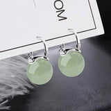Artificial Jade Temperament Earrings