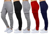 2-Pack: Women's Fleece-Lined Loose-Fit Cargo Joggers