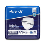 Attends Bariatric Incontinence Underwear, Overnight Absorbency, 3XL