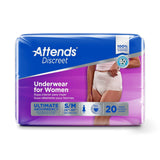 Attends Discreet Underwear for Women, Ultimate Absorbency