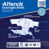 Attends Overnight Briefs, Overnight Absorbency