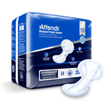 Attends Shaped Pads Super, Overnight Absorbency