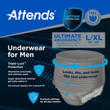 Attends Underwear For Men, Ultimate Absorbency