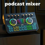 Audio Mixer, Live Sound Card And Audio Interface With DJ Mixer Effects And Voice Changer