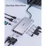 AUKEY 10-in-1 USB C Hub with 4K HDMI & VGA