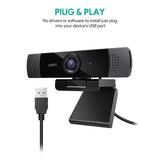AUKEY 1080P Webcam with Dual Noise Reduction Stereo Microphones