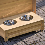 Aukfa 39.4” Wooden Dog House Puppy Shelter Kennel Outdoor & Indoor Dog Crate
