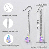 Aurora Borealis Crystal Drop Earrings Made with Swarovski Elements