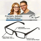 Auto Adjusting Multifocal Reading Glasses for Women and Men Bifocal Readers