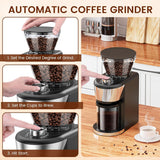 Automatic Coffee Grinder, Electric Burr One-Touch Grinder with 35 Grind Settings for Drip/Espresso/PourOver/ColdBrew, 2-12 Cup Dose Selection B8002