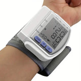 Automatic Digital Wrist Blood Pressure Monitor with Large LCD Display and Adjustable Cuff