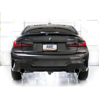 AWE 19-23 BMW 330i / 21-23 BMW 430i Base G2X Track Edition Axle Back Exhaust - Chrome Silver