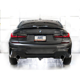 AWE 19-23 BMW 330i / 21-23 BMW 430i Base G2X Track Edition Axle Back Exhaust - Chrome Silver