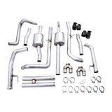 AWE Tuning 4th Gen GM 1500 6.2L 0FG Catback Split Rear Exit (w/ Bumper Cutouts) - Quad Diamond Tips