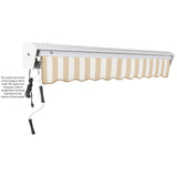 [18x10FT] Awntech Destin Premium Manual Outdoor Retractable Awning [DM18-SBY] (SAK29367)