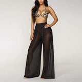 Awoscut Women See Through Sheer Mesh Pants