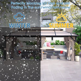 [12x20FT] Premium Aluminum Outdoor Polycarbonate Hardtop Gazebo With UV Protection, Netting & Curtains (96815273)