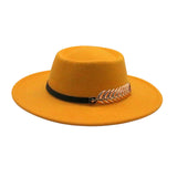 Retro AutumnWinter Wide-Brimmed Wool Jazz Hat