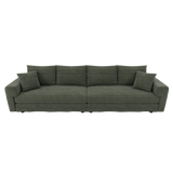 102.4 ' Plush Corduroy 4-Seat Sofa,Modern Comfy Upholstered Sofa Cloud Couch,Deep Seat Couches with Soft Pillows,Convertible Deep Seat Sofa Lounge Chair for Living Room Bedroom,Apartment,Office,Green