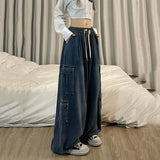 Hip-hop Denim Workwear American-style Vintage And Loose-fit