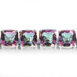48.93 Carat Genuine Rainbow Quartz .925 Sterling Silver Bracelet