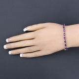 7.98 Carat Genuine Amethyst .925 Sterling Silver Bracelet
