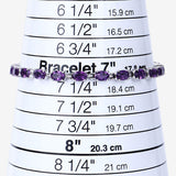7.98 Carat Genuine Amethyst .925 Sterling Silver Bracelet