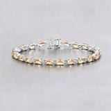 9.03 Carat Genuine Citrine .925 Sterling Silver Bracelet